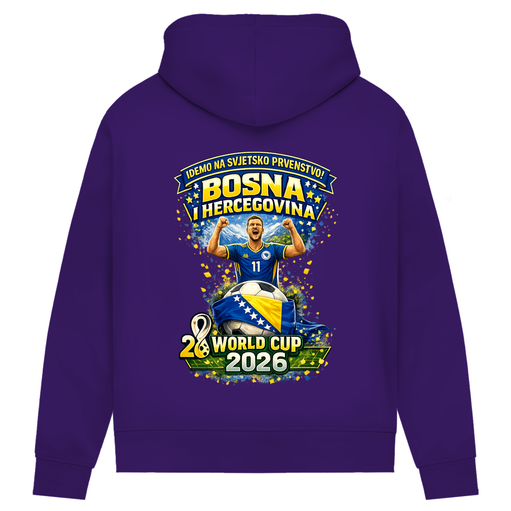Women's Premium Organic Hoodie – Bosnia | Design 01 | Back Print