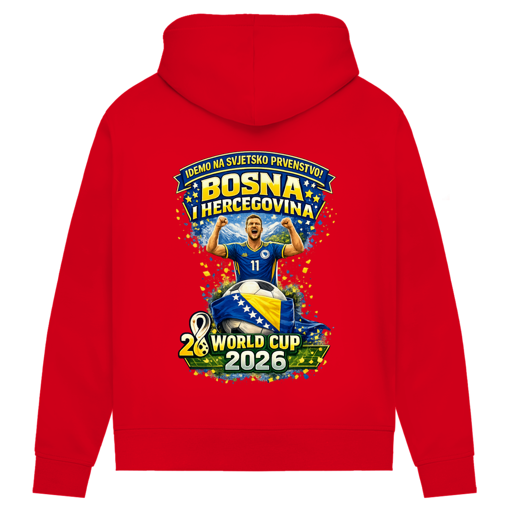 Women's Premium Organic Hoodie – Bosnia | Design 01 | Back Print