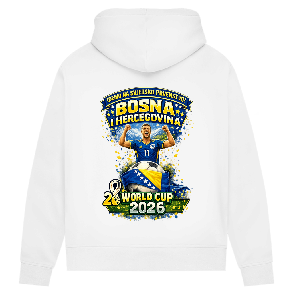 Women's Premium Organic Hoodie – Bosnia | Design 01 | Back Print