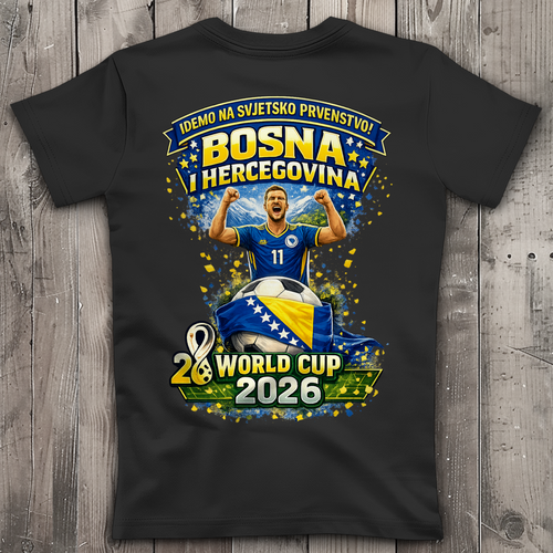 Damen Premium V-Neck T-Shirt – Bosnien | Design 01 | Rückenprint