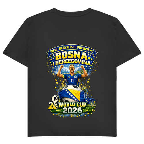 Women's Basic V-Neck T-Shirt – Bosnia | Design 01 | Back Print
