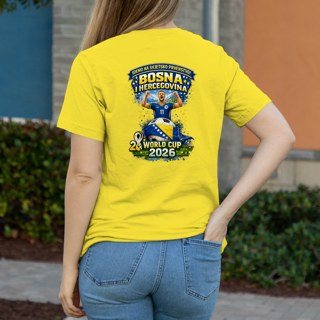Ženska majica kratkih rukava – Bosna | Dizajn 01 | Print na leđima