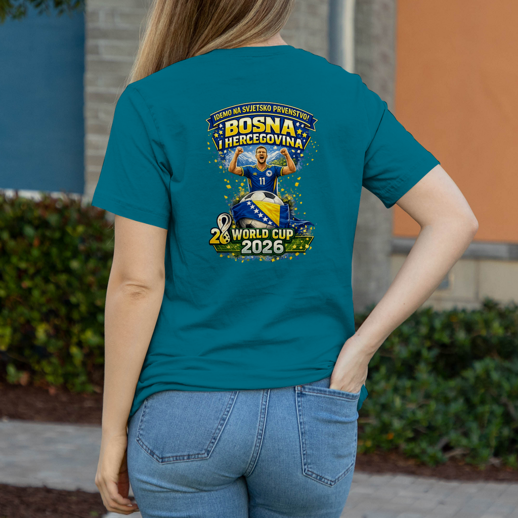 Ženska majica kratkih rukava – Bosna | Dizajn 01 | Print na leđima