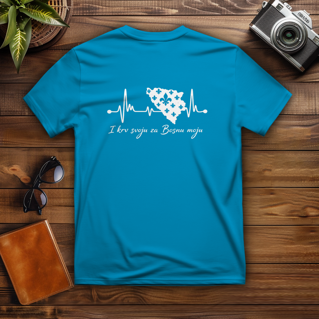 Herren T-Shirt Bosnien – Bosna Herzschlag | Rückenprint