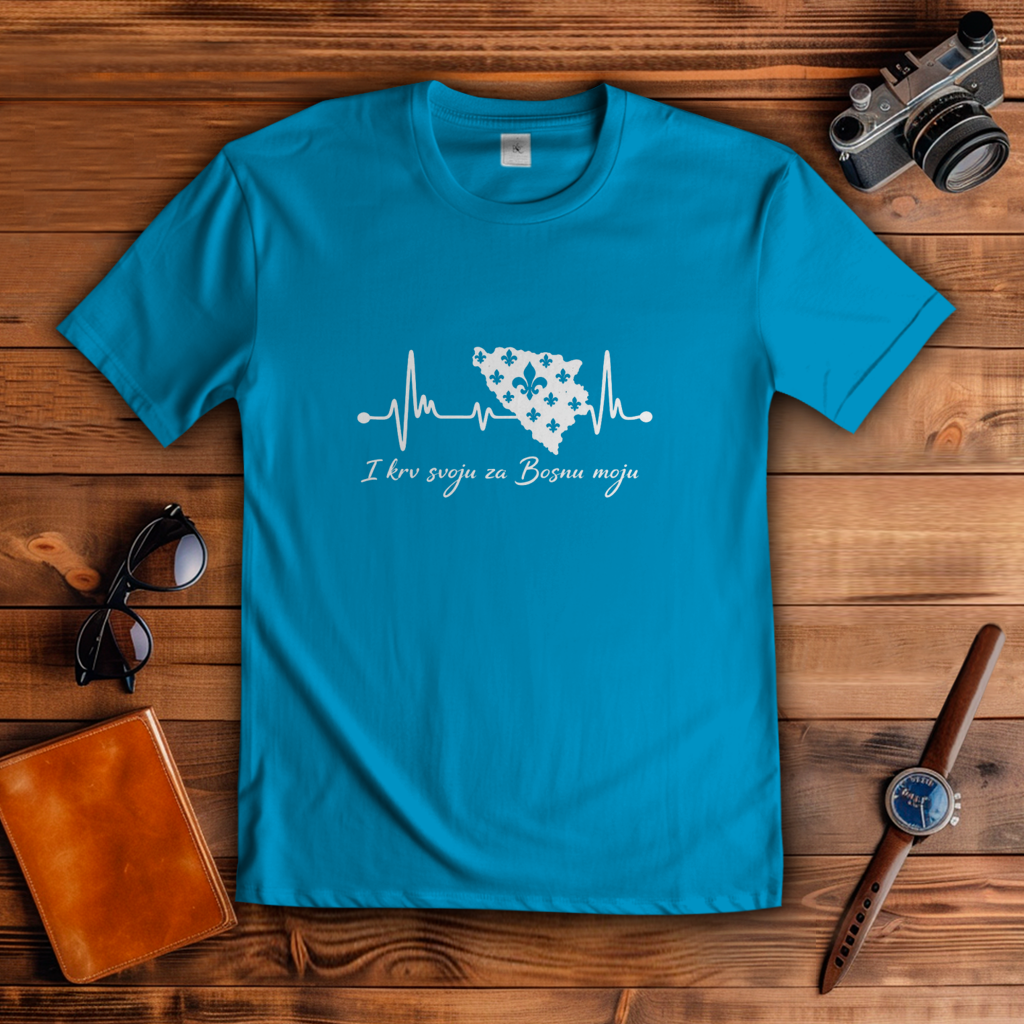Herren T-Shirt Bosnien – Bosna Herzschlag |  Frontprint