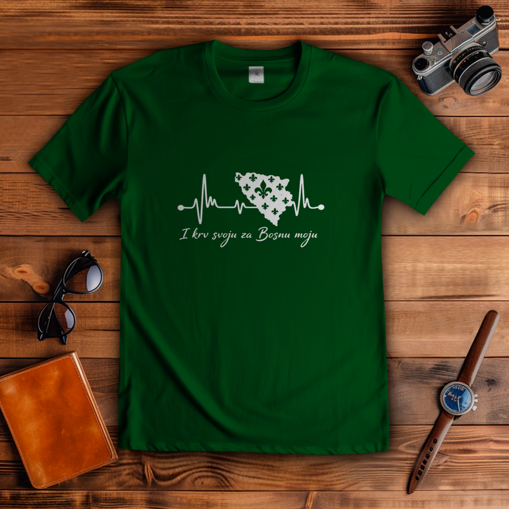 Herren T-Shirt Bosnien – Bosna Herzschlag |  Frontprint