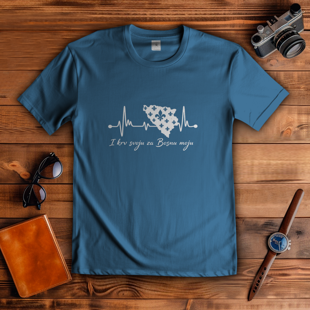 Herren T-Shirt Bosnien – Bosna Herzschlag |  Frontprint