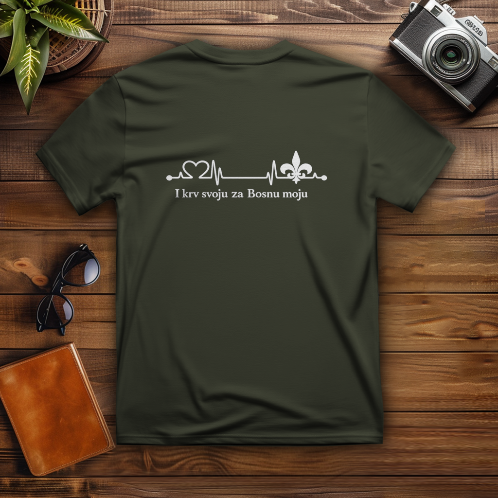 Herren T-Shirt – Za Bosnu Moju | Rückenprint