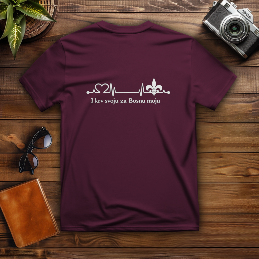 Herren T-Shirt – Za Bosnu Moju | Rückenprint