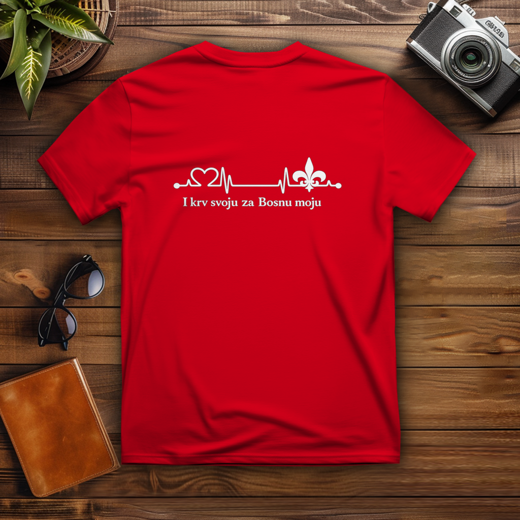 Herren T-Shirt – Za Bosnu Moju | Rückenprint
