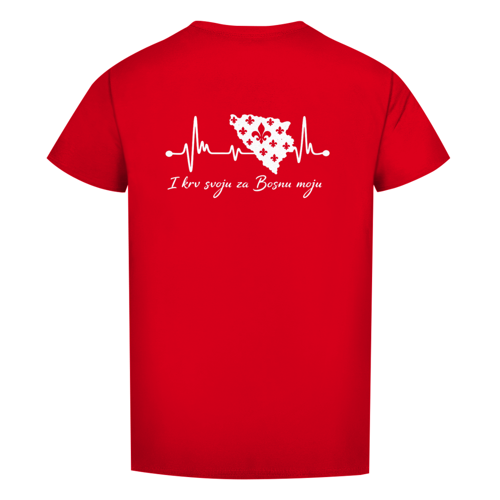 Herren Premium Bio T-Shirt Bosnien – Bosna Herzschlag | Rückenprint