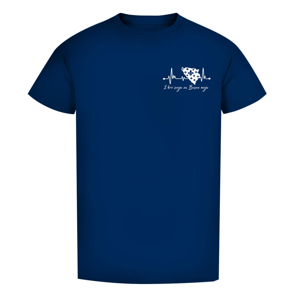 Herren Premium Bio T-Shirt Bosnien – Bosna Herzschlag | Links Brust