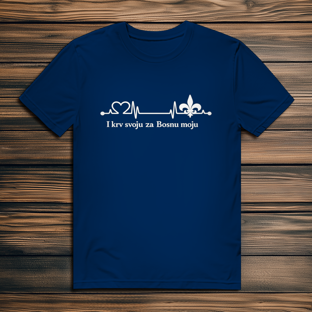 Herren Premium Bio T-Shirt – Za Bosnu Moju | Frontprint