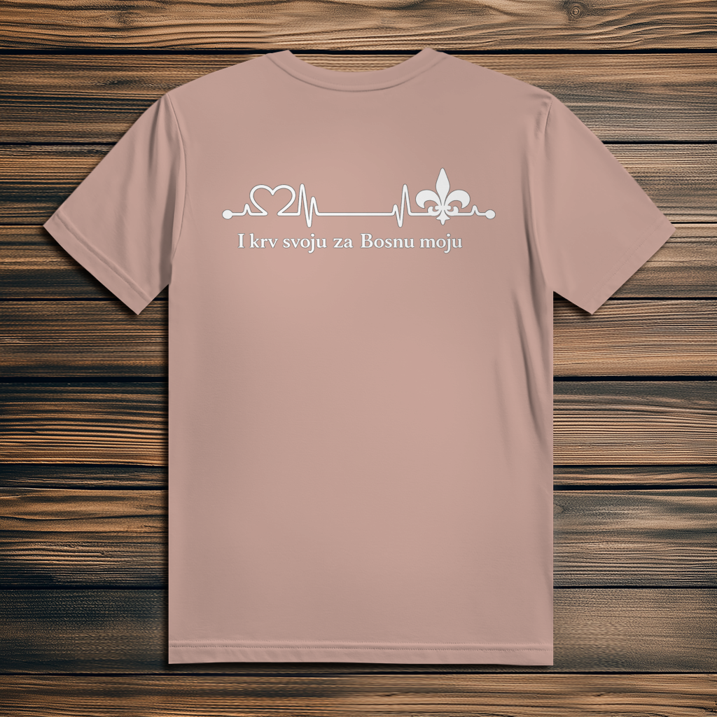 Herren Premium Bio T-Shirt – Za Bosnu Moju | Rückenprint