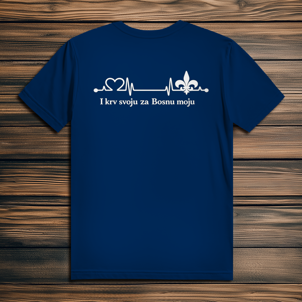 Herren Premium Bio T-Shirt – Za Bosnu Moju | Rückenprint