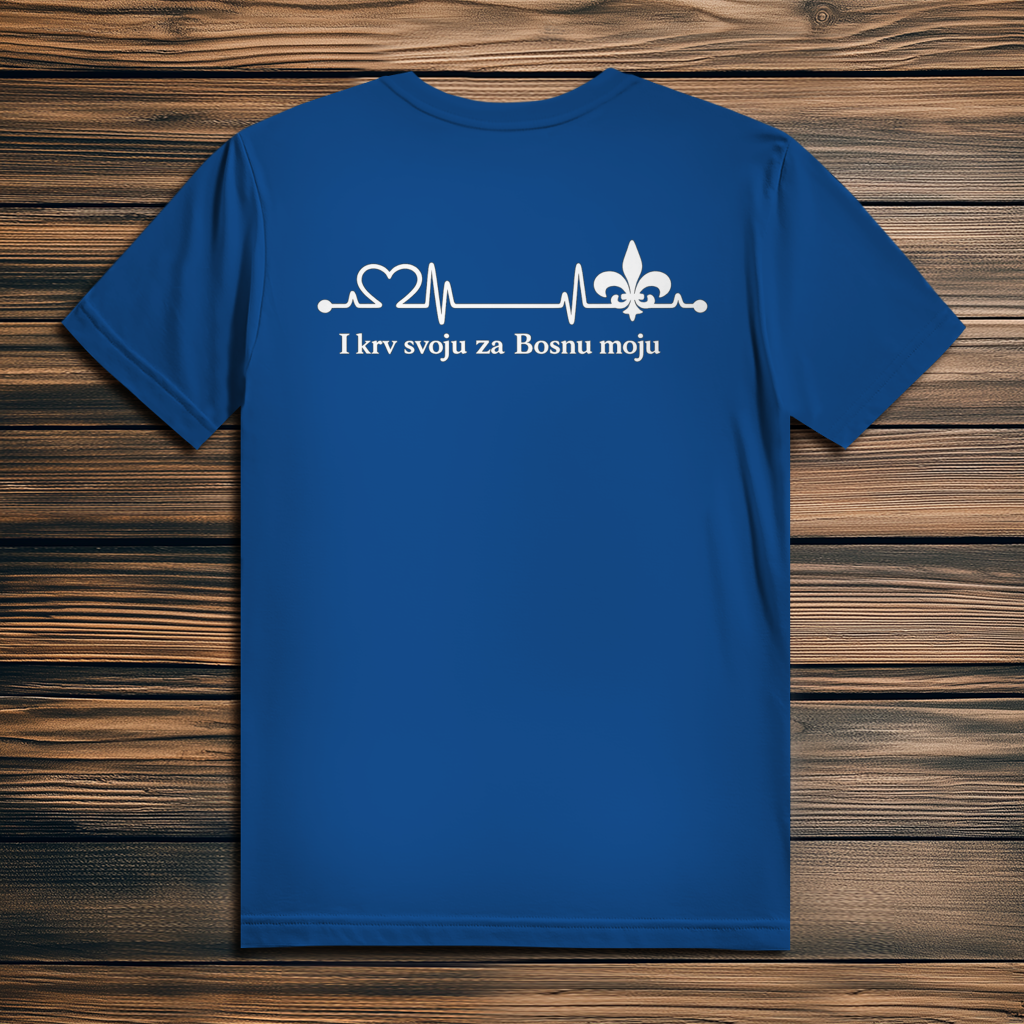 Herren Premium Bio T-Shirt – Za Bosnu Moju | Rückenprint