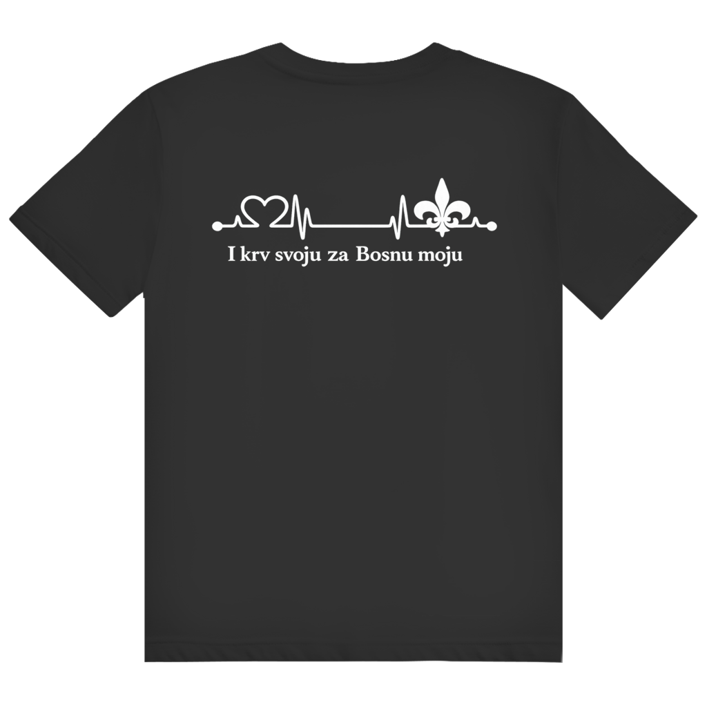 Herren Heavy Cotton T-Shirt – Za Bosnu Moju | Rückenprint