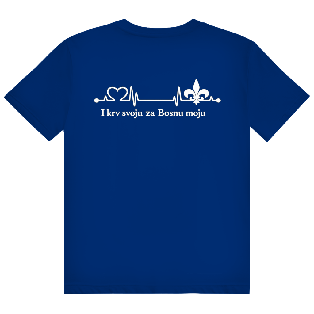 Herren Heavy Cotton T-Shirt – Za Bosnu Moju | Rückenprint