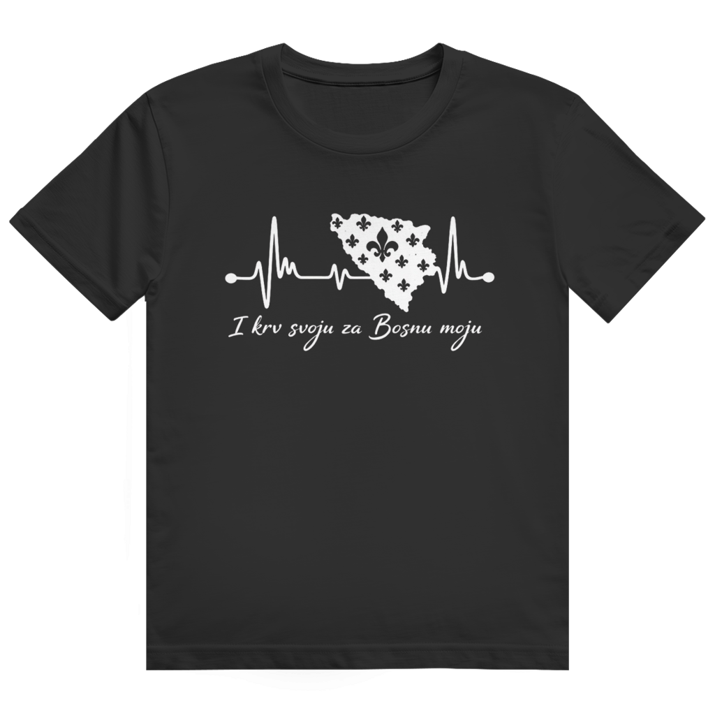 Herren Heavy Cotton T-Shirt Bosnien – Bosna Herzschlag | Frontprint