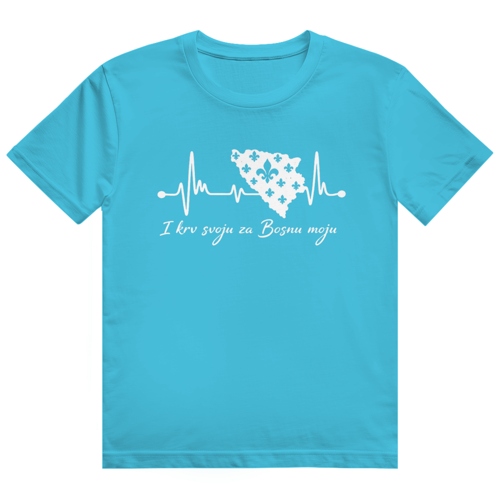 Herren Heavy Cotton T-Shirt Bosnien – Bosna Herzschlag | Frontprint