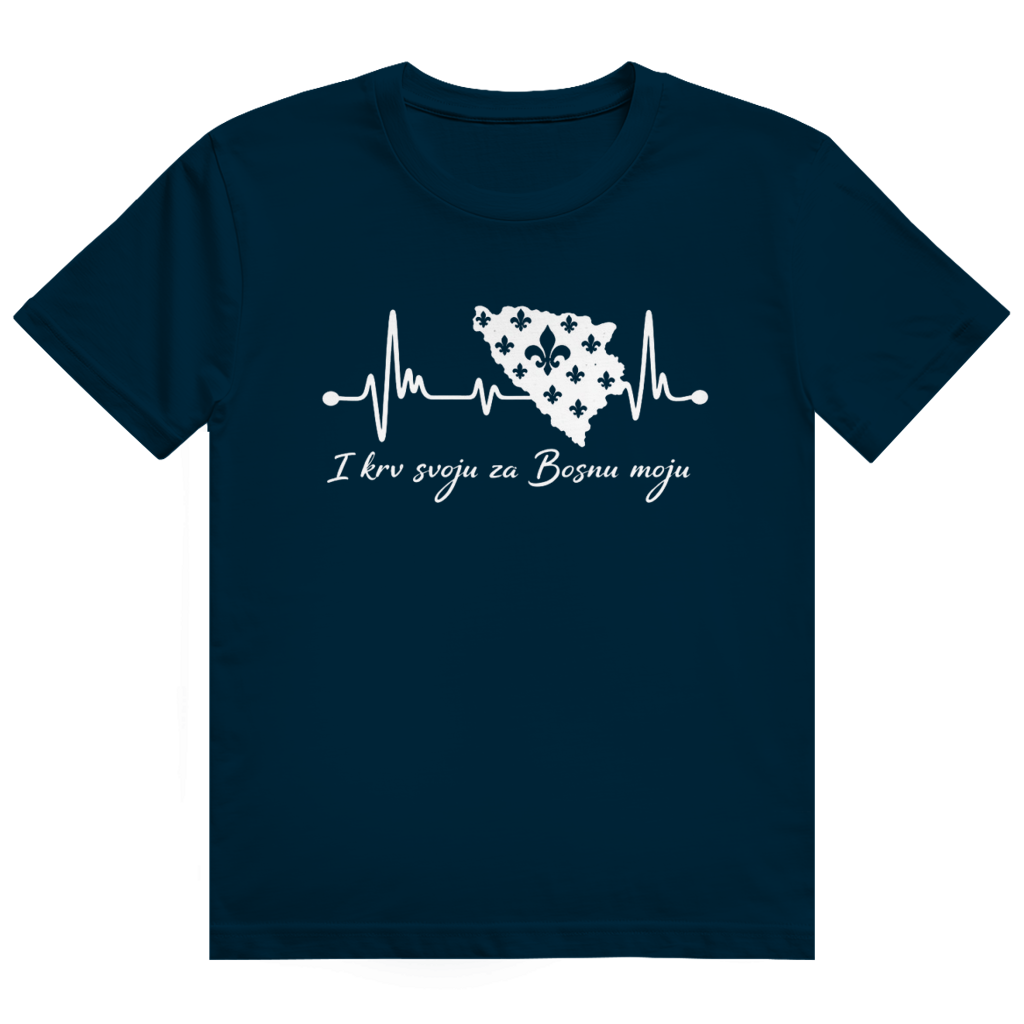 Herren Heavy Cotton T-Shirt Bosnien – Bosna Herzschlag | Frontprint