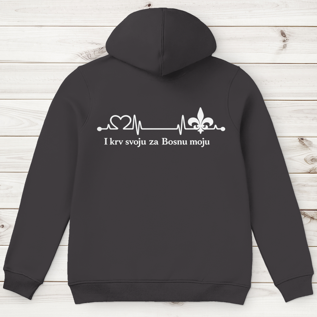 Men's Premium Organic Hoodie – Za Bosnu Moju | Back Print