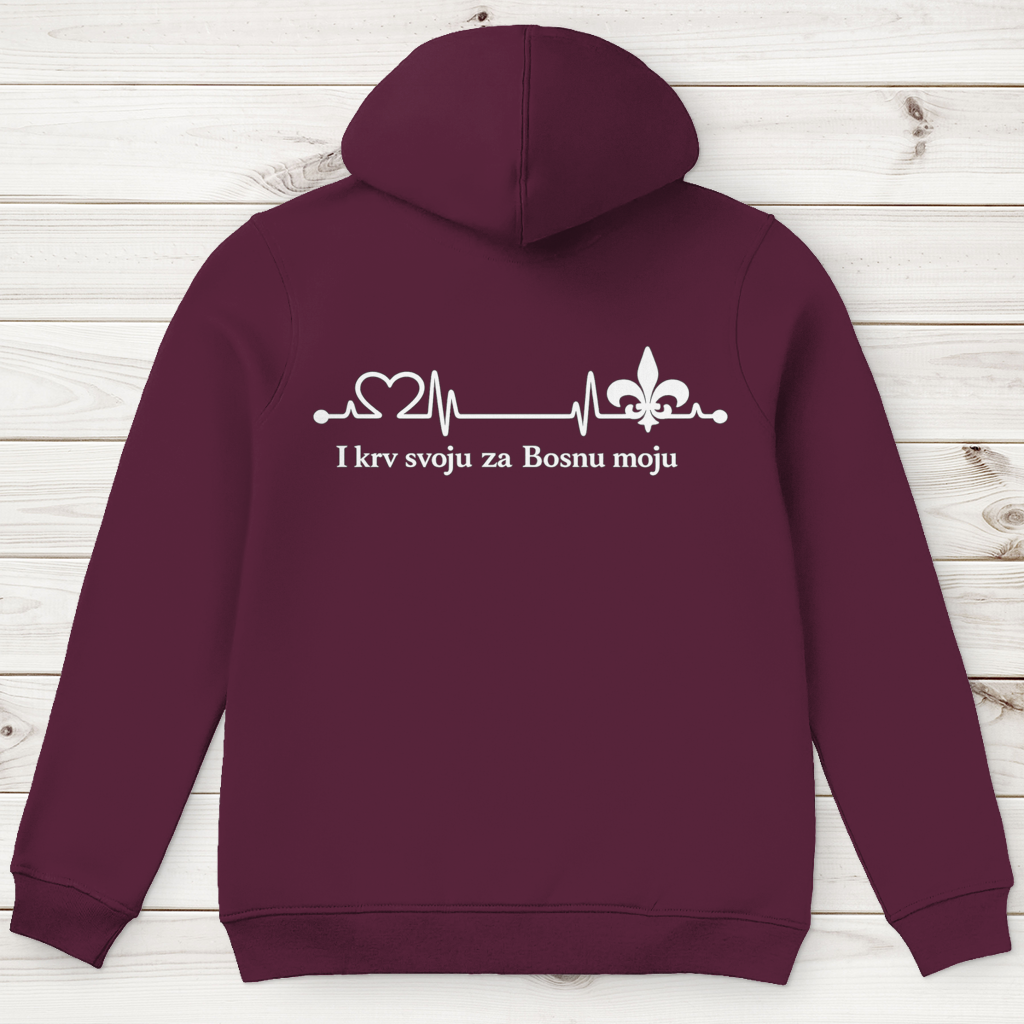 Men's Premium Organic Hoodie – Za Bosnu Moju | Back Print