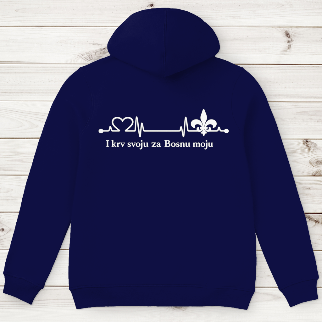 Men's Premium Organic Hoodie – Za Bosnu Moju | Back Print