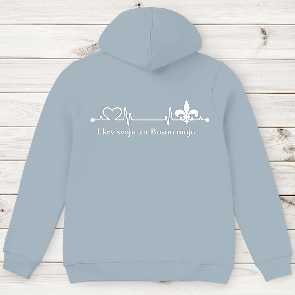 Men's Premium Organic Hoodie – Za Bosnu Moju | Back Print