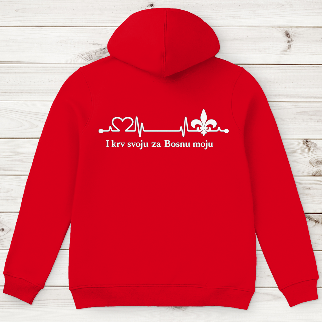 Men's Premium Organic Hoodie – Za Bosnu Moju | Back Print