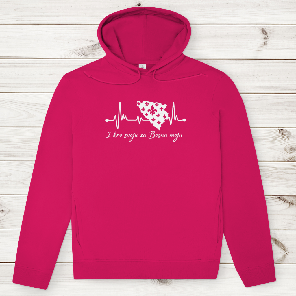 Men's Premium Organic Hoodie Bosnia – Bosna Heartbeat | Front Print