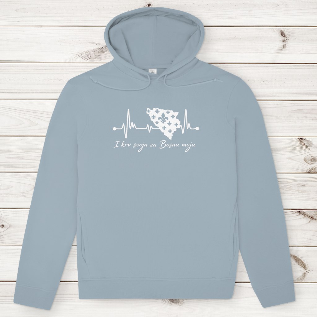 Men's Premium Organic Hoodie Bosnia – Bosna Heartbeat | Front Print