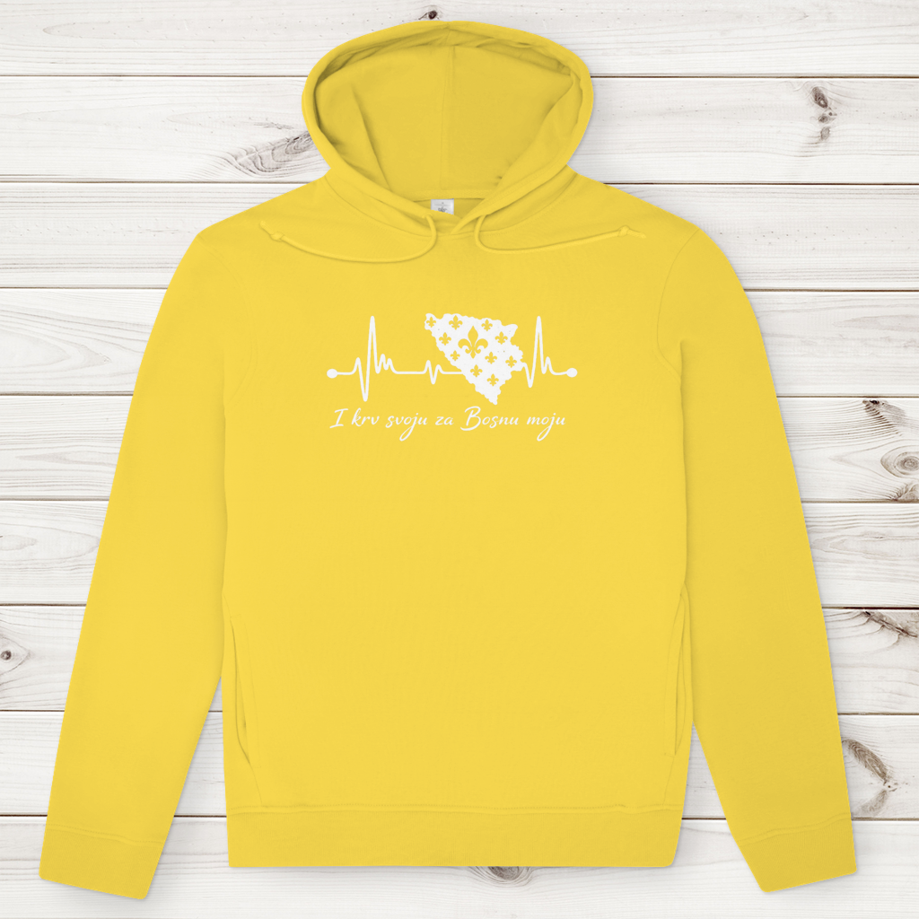 Men's Premium Organic Hoodie Bosnia – Bosna Heartbeat | Front Print
