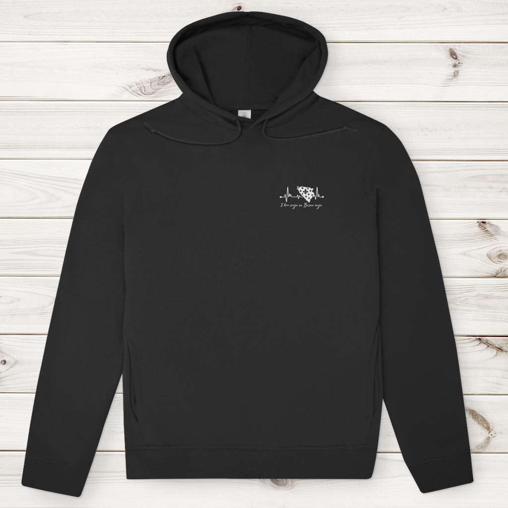 Men's Premium Organic Hoodie Bosnia – Bosna Heartbeat | Left Chest