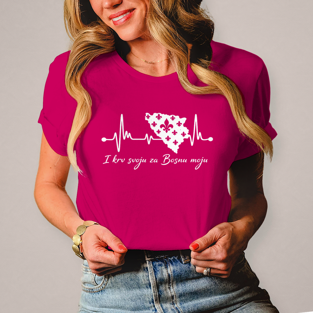 Women's T-Shirt Bosnia - Bosna Heartbeat | Front Print