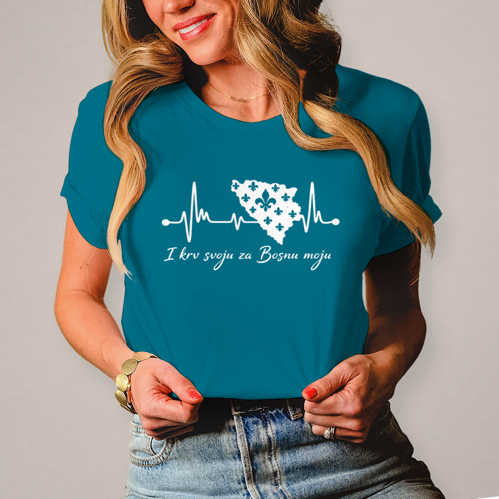 Women's T-Shirt Bosnia - Bosna Heartbeat | Front Print