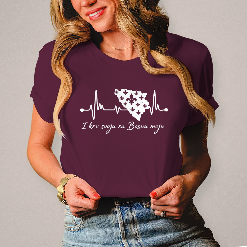 Women's T-Shirt Bosnia - Bosna Heartbeat | Front Print