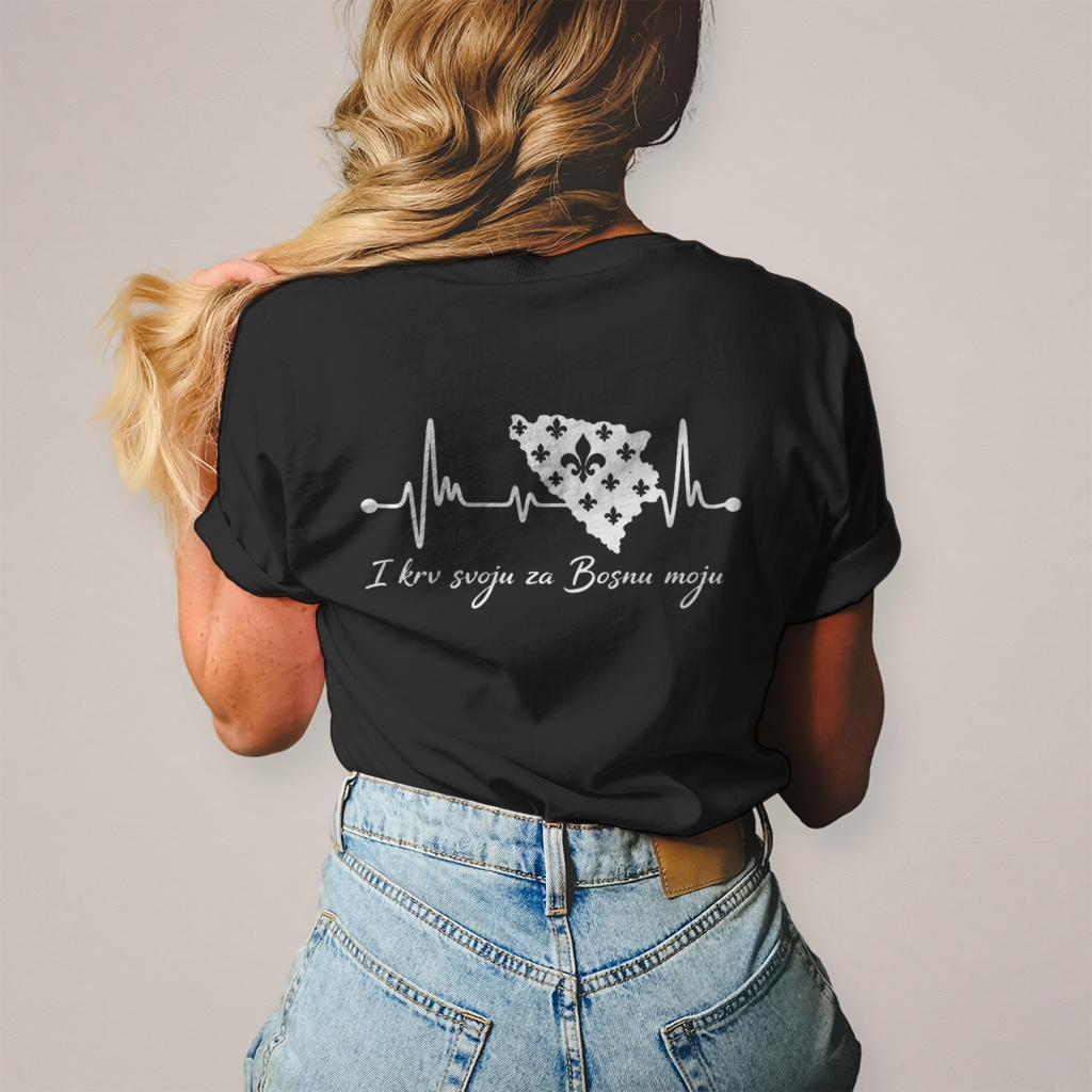 Women's T-Shirt Bosnia - Bosna Heartbeat | Back Print