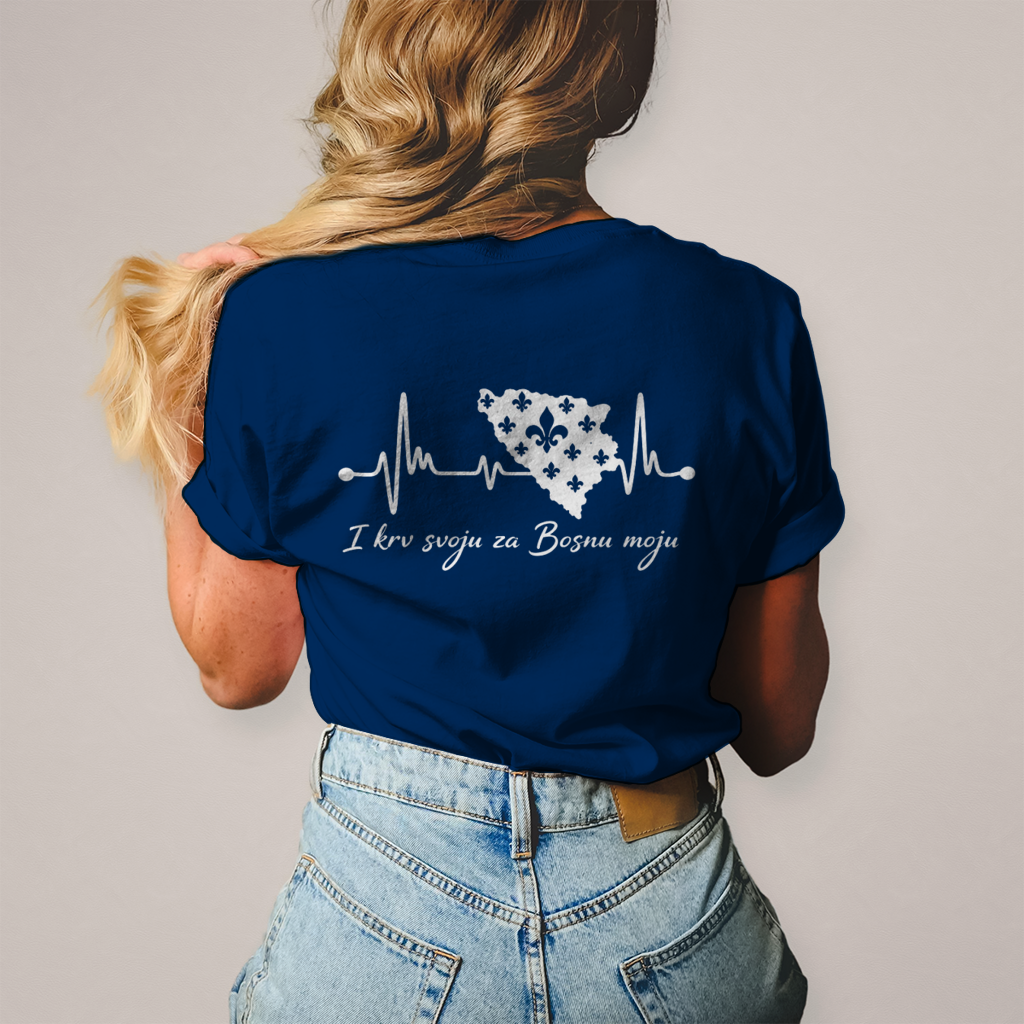 Women's T-Shirt Bosnia - Bosna Heartbeat | Back Print