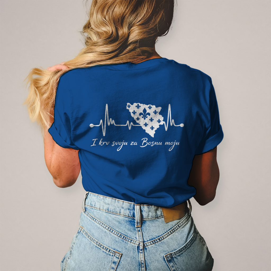 Women's T-Shirt Bosnia - Bosna Heartbeat | Back Print