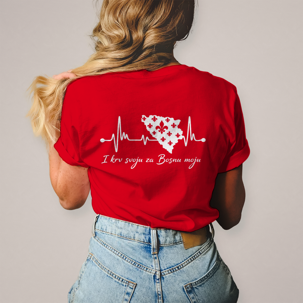 Women's T-Shirt Bosnia - Bosna Heartbeat | Back Print
