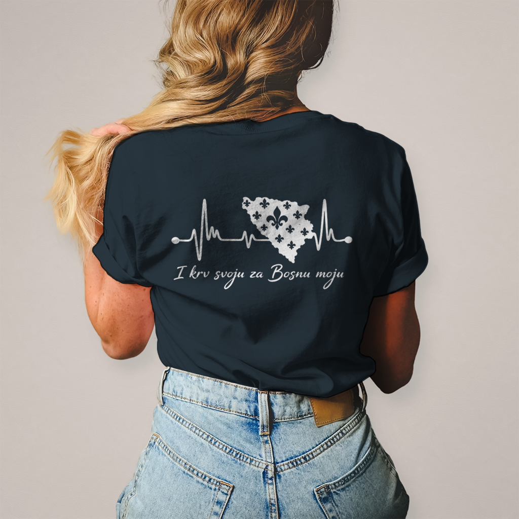Women's T-Shirt Bosnia - Bosna Heartbeat | Back Print