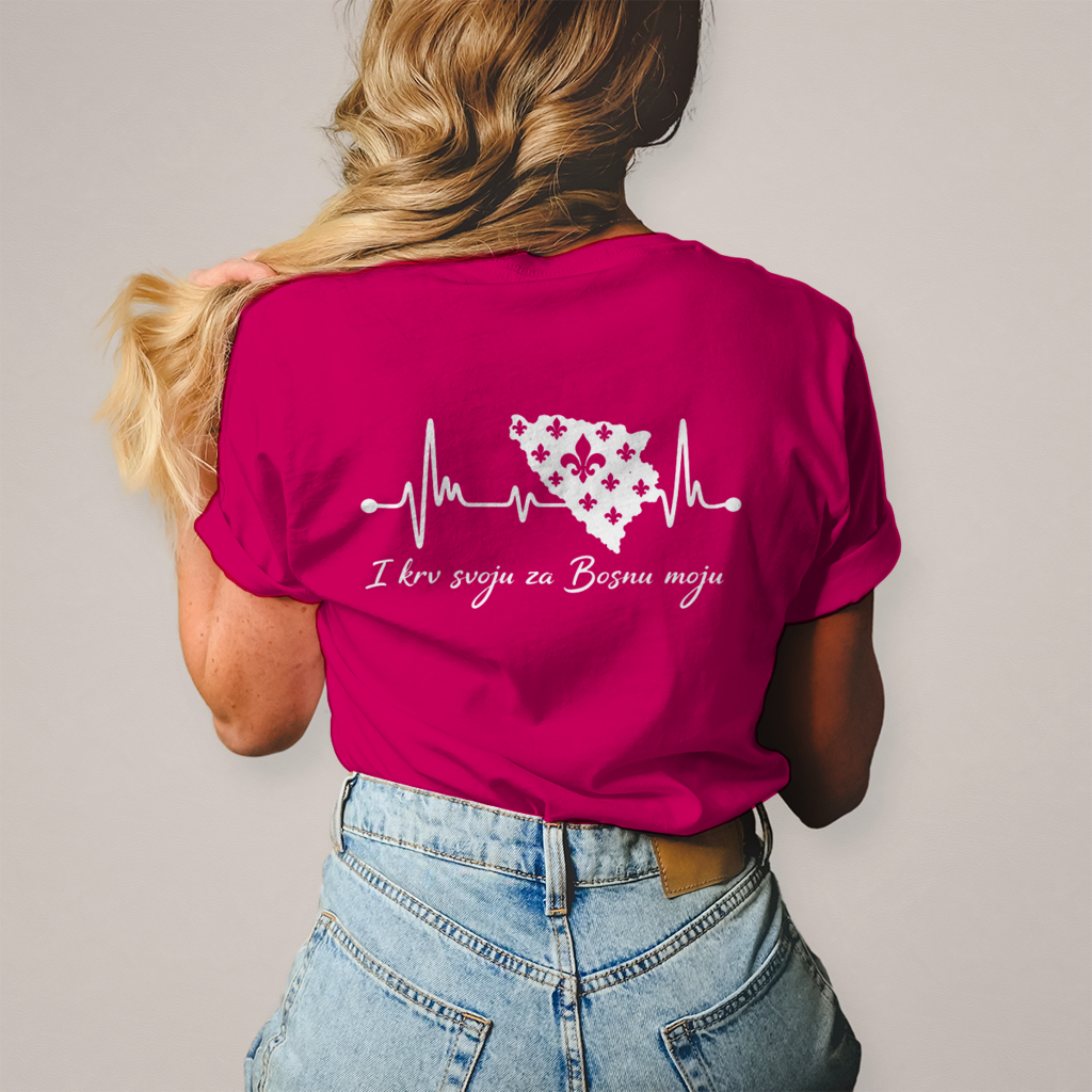 Women's T-Shirt Bosnia - Bosna Heartbeat | Back Print