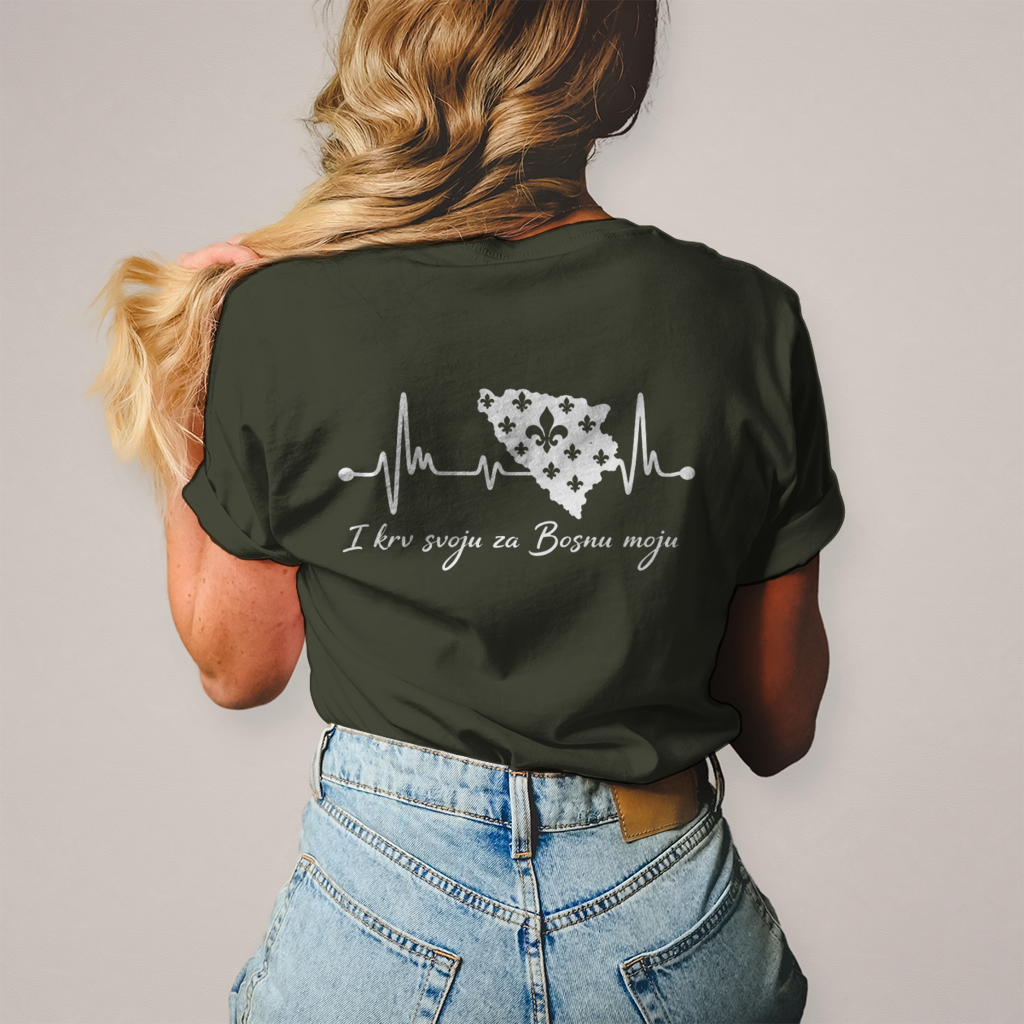 Women's T-Shirt Bosnia - Bosna Heartbeat | Back Print