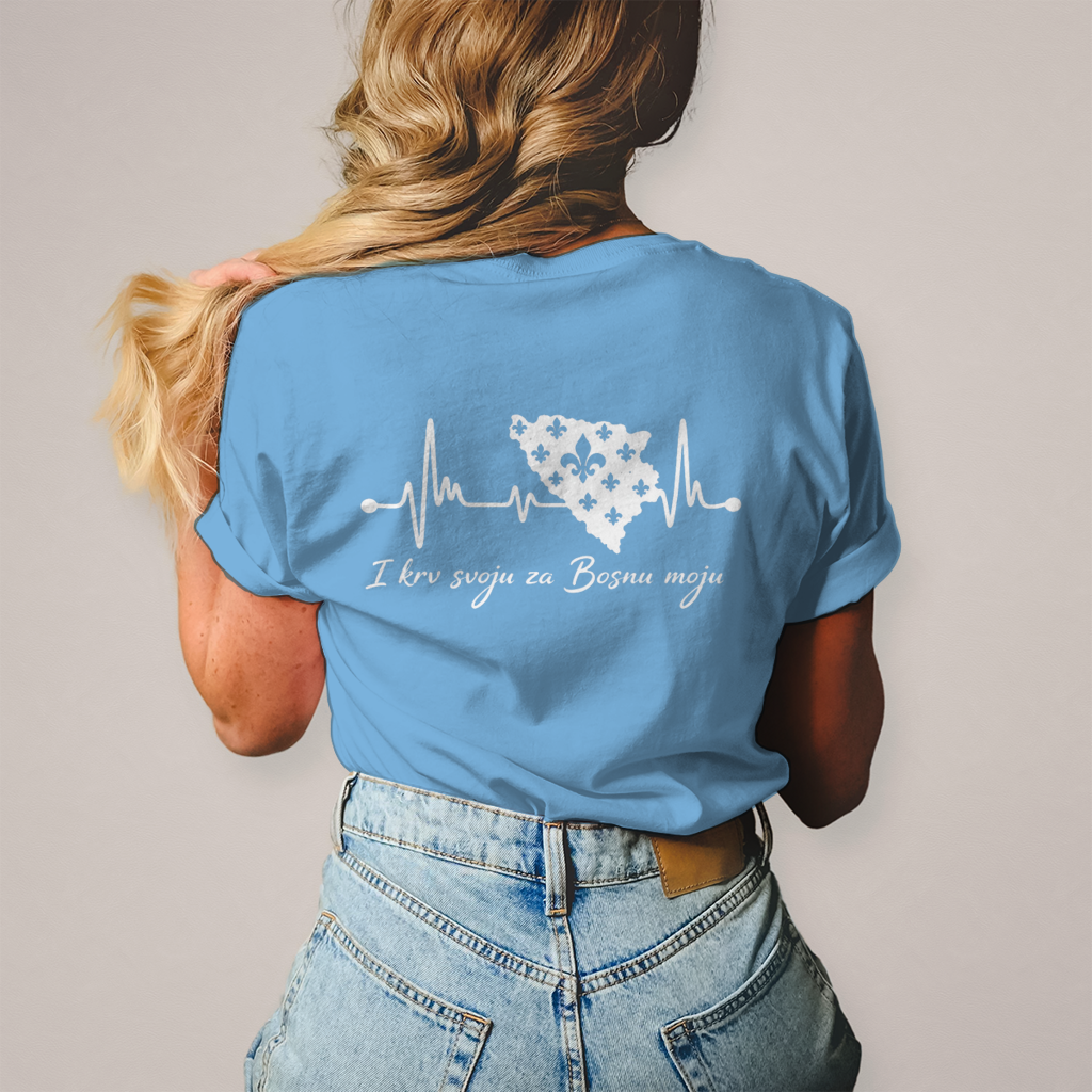 Women's T-Shirt Bosnia - Bosna Heartbeat | Back Print