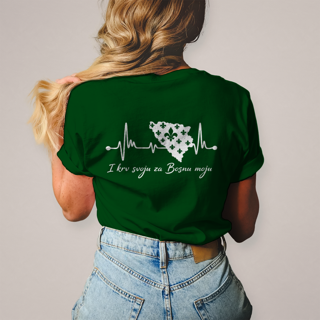 Women's T-Shirt Bosnia - Bosna Heartbeat | Back Print
