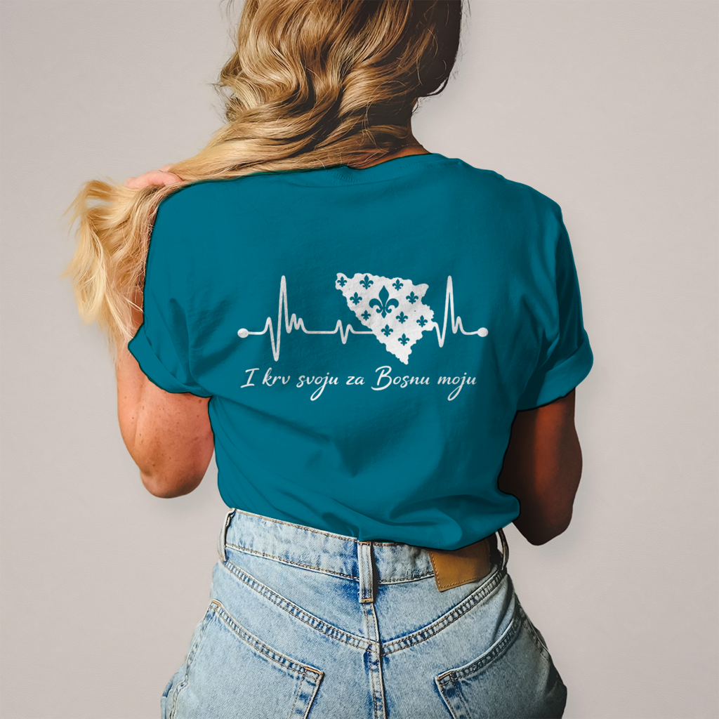 Women's T-Shirt Bosnia - Bosna Heartbeat | Back Print