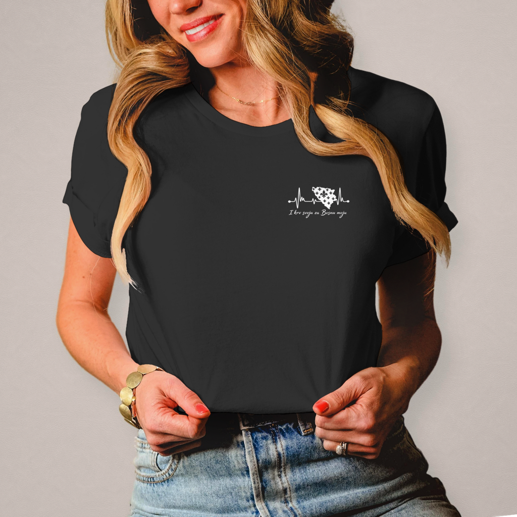 Women's T-Shirt Bosnia - Bosna Heartbeat | Left Chest