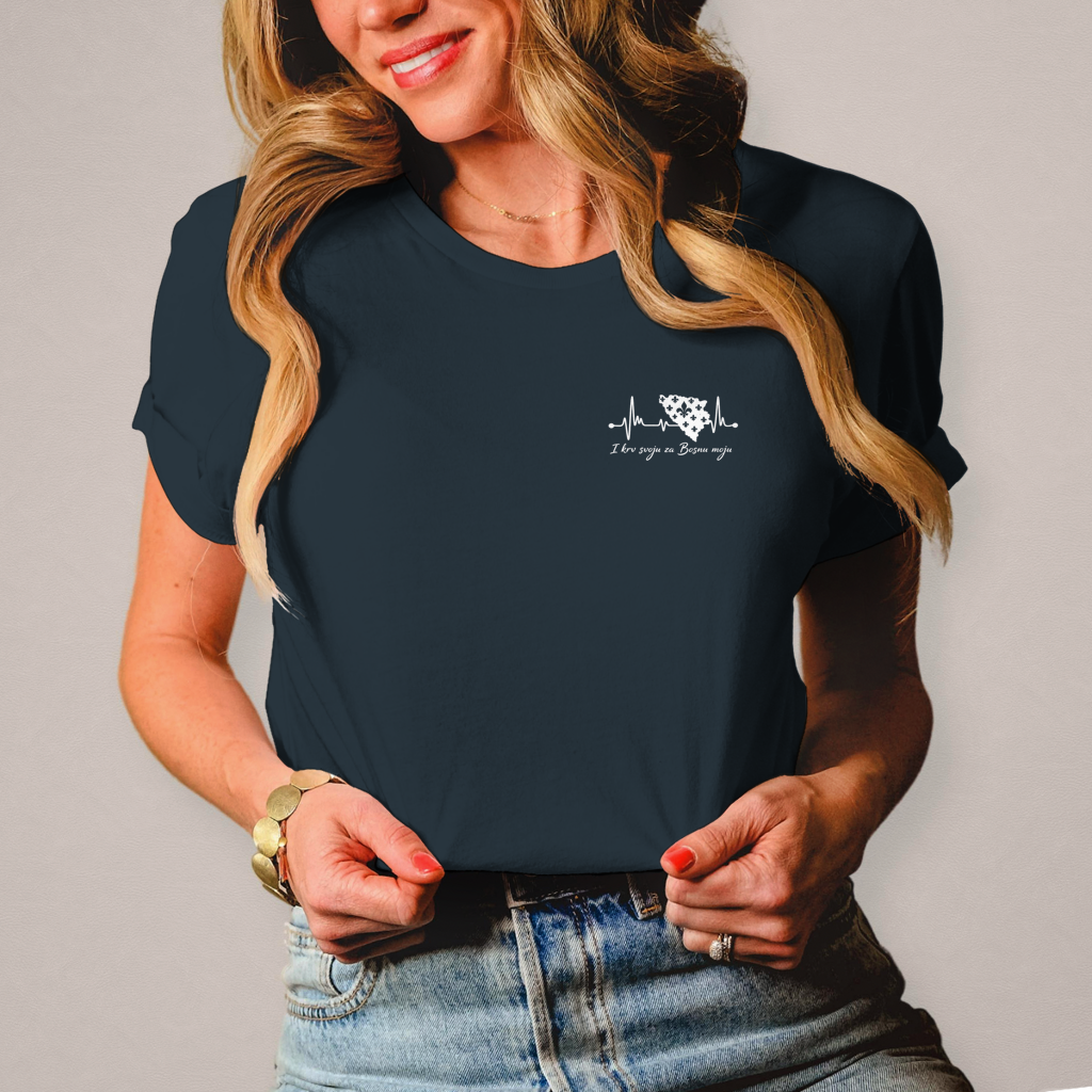 Women's T-Shirt Bosnia - Bosna Heartbeat | Left Chest