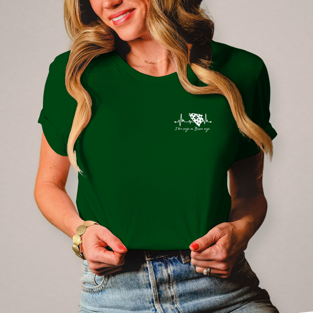 Women's T-Shirt Bosnia - Bosna Heartbeat | Left Chest